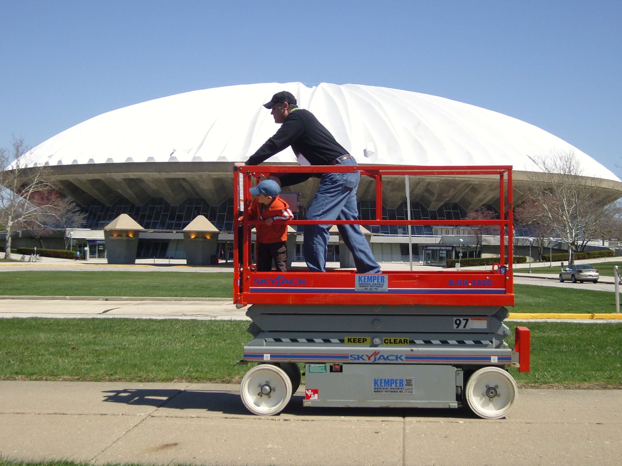 Skyjack scissor lift in the Kemper Industrial Equipment fleet